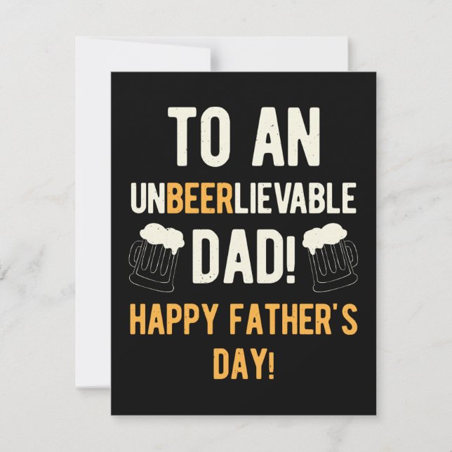 Tarjeta Festiva Divertido Día feliz del padre (Anverso)