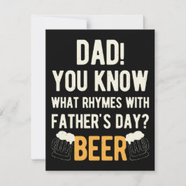 Tarjeta Festiva Divertido Día feliz del padre