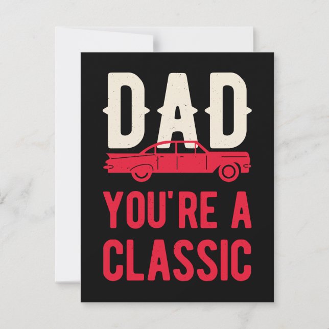 Tarjeta Festiva Divertido Día feliz del padre (Anverso)