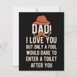 Tarjeta Festiva Divertido Día feliz del padre