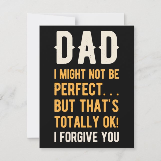 Tarjeta Festiva Divertido Día feliz del padre (Anverso)