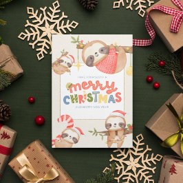 Tarjeta Festiva Divertido divertido trendy Merry Christmas Slots