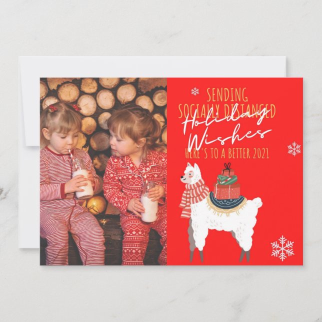 Tarjeta Festiva Divertido envío de una foto de deseos socialmente  (Anverso)