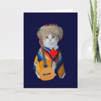 Tarjeta Festiva Divertido gato español Valentine
