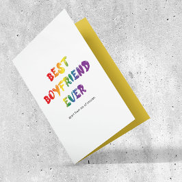 Tarjeta Festiva Divertido Gay Mejor Novio