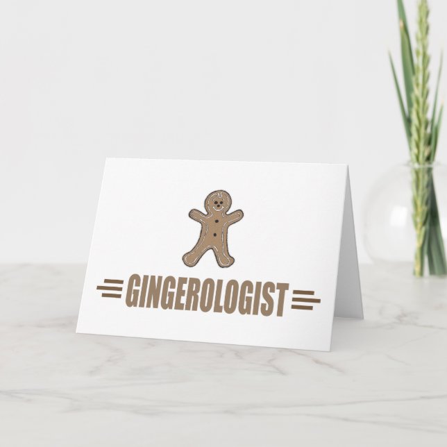 Tarjeta Festiva Divertido Gingerbread (Anverso)