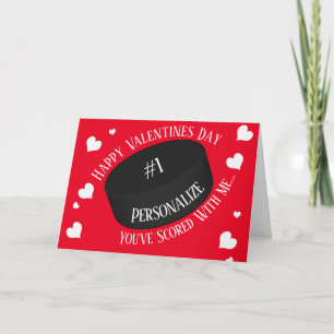 Tarjeta Festiva Divertido hockey sobre hielo que has ganado Valent