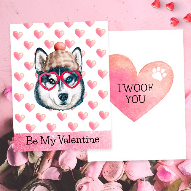 Tarjeta Festiva Divertido Husky Siberiano Te Gusta Día de San Vale (Subido por el creador)