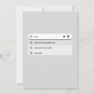 Tarjeta Festiva Divertido me completas automáticamente el humor el