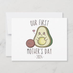 Tarjeta Festiva Divertido nuestro primer día de la madre