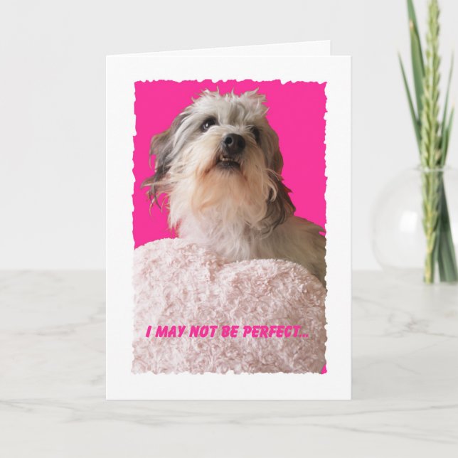 Tarjeta Festiva Divertido Perro Valentine — Todo tu San Valentín (Anverso)