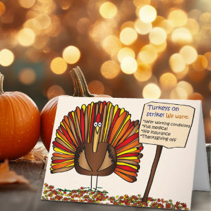 Tarjeta Festiva Divertido Personalizado de Acción de Gracias "Turk