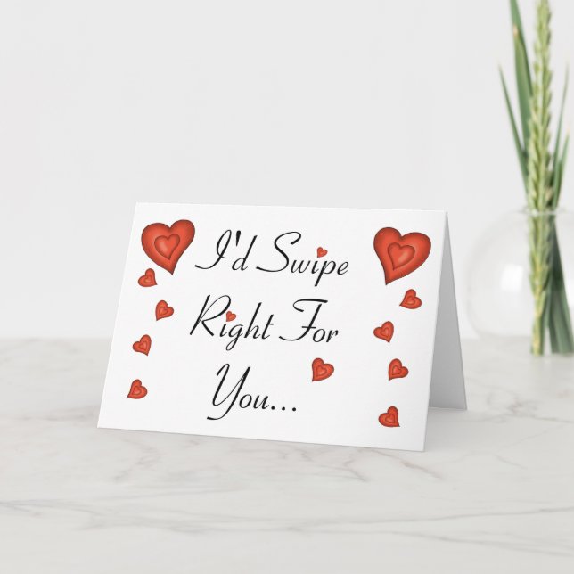 Tarjeta Festiva Divertido que nadaría bien por ti Valentines (Anverso)