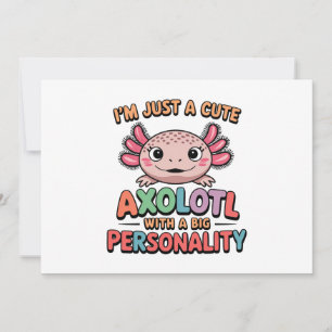 Tarjeta Festiva Divertido regalo de diseño colorido de Axolotl