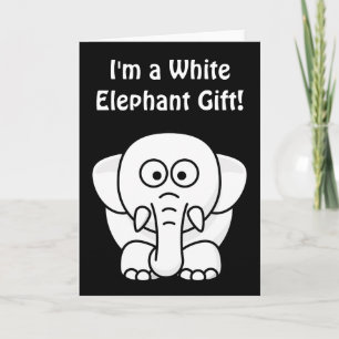 Tarjeta Festiva Divertido regalo de Navidad: ¡Regalo de Elefantes 