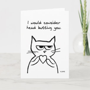 Tarjeta Festiva Divertido San Valentín - El Gato Puede Que Le Gust