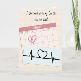 Tarjeta Festiva Divertido San Valentín Mi Médico Dijo...