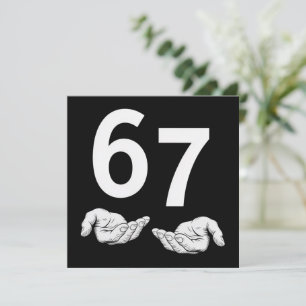 Tarjeta Festiva Divertido Seis Siete 6 7 Meme Gen Alfa Argot 6 7 M