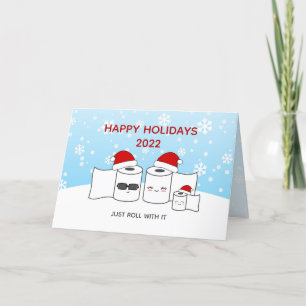 Tarjeta Festiva Divertido Solo Rueda Con Esto Papel Higiénico Fami