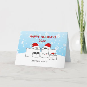 Tarjeta Festiva Divertido Solo Rueda Con Esto Papel Higiénico Fami