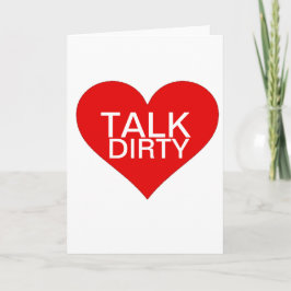 Tarjeta Festiva Divertido valentía hablar sucio amor éxito