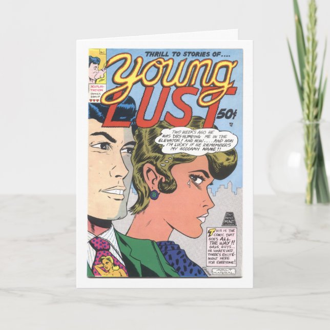 Tarjeta Festiva Divertido Valentine (PG-13) (Anverso)