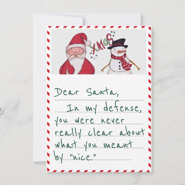 Tarjeta Festiva Divertido Y Querido Papá Noel En Mis Navidades De  (Anverso)