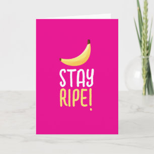 Tarjeta Festiva Divertidos Favoritos de Fiesta de Plátano Retro Ed
