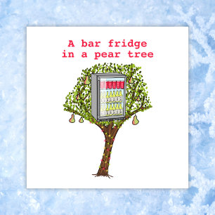 Tarjeta Festiva Divertidos Navidades de 12 días perdiz perla llana