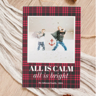 Tarjeta Festiva Divertidos Navidades de fotografía de Buffalo Plai