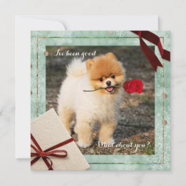 Tarjeta Festiva Divertidos Navidades de Pomerania He sido una buen