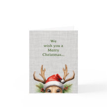 Divertidos Navidades de renos de Cute Peeking