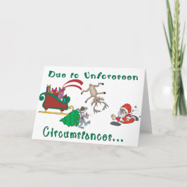 Tarjeta Festiva Divertidos Navidades de Santa Humor
