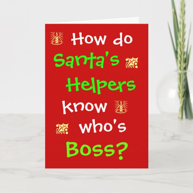 Tarjeta Festiva Divertidos Navidades en Recursos Humanos (Anverso)