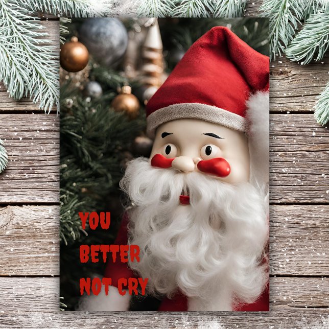 Tarjeta Festiva Divertidos Santa Navidades, mejor no llorar (Subido por el creador)