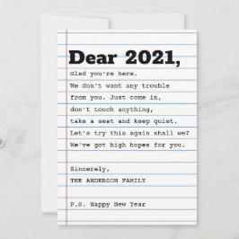 Tarjeta Festiva Divertidos vamos a intentar este nuevo año nuevo, 