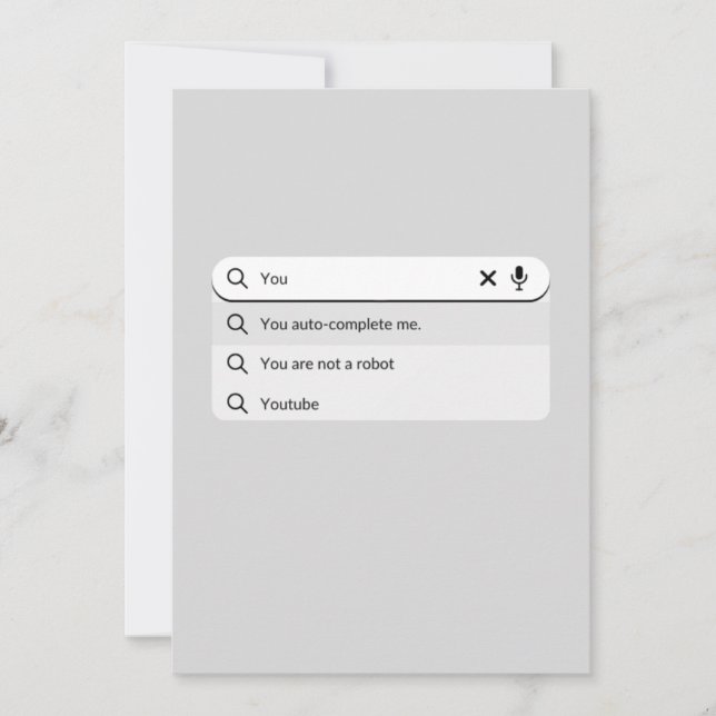 Tarjeta Festiva Diviértete completándome con humor el día de San V (Anverso)