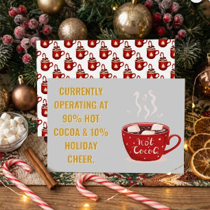Tarjeta Festiva Diviértete con Hot Cocoa y Festividad Navideña Fes