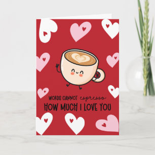Tarjeta Festiva Diviértete con un Chiste de Espresso para San Vale