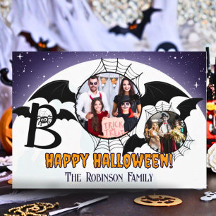 Tarjeta Festiva Diviértete con un collage de fotos de Halloween