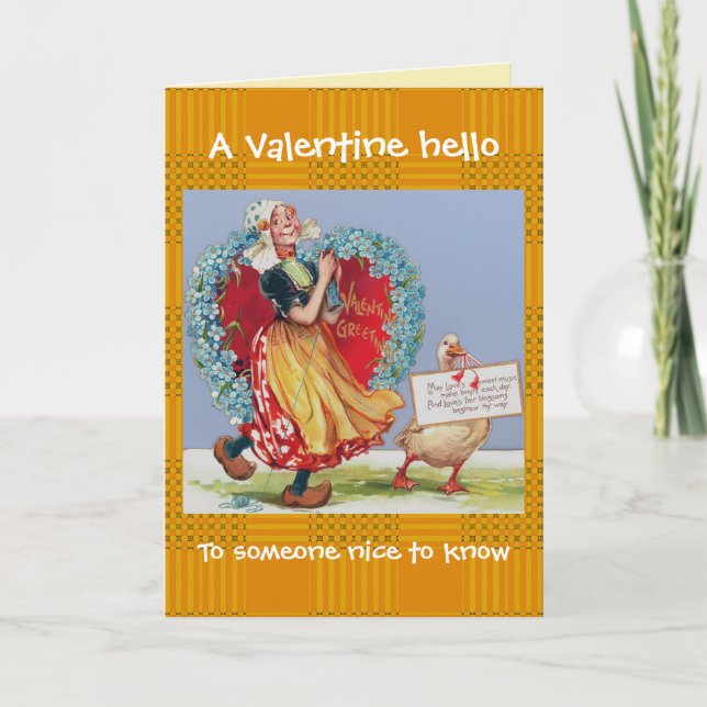 Tarjeta Festiva Diviértete con un viejo Valentín copiado y alterad (Anverso)