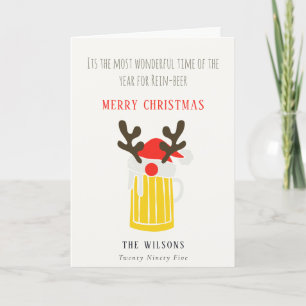 Tarjeta Festiva Diviértete Cute Tiempo Maravilloso Para Cerveza Re