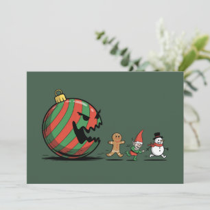 Tarjeta Festiva Diviértete en la fiesta navideña de Papá Noel de p