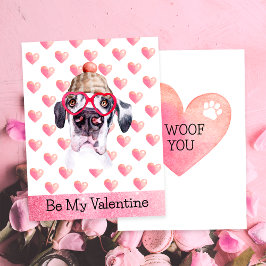 Tarjeta Festiva Diviértete Gran Danés Te Amo Perro Día de San Vale