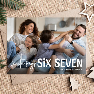 Tarjeta Festiva Diviértete Santa Dice 67 Foto Vacaciones