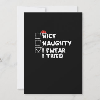 Tarjeta Festiva Diviértete travieso Intenté hacer mi mejor humor d