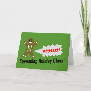 Tarjeta Festiva DIY - Farting Gingerbread Man Navidades Card