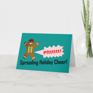 Tarjeta Festiva DIY - Farting Gingerbread Man Navidades Card
