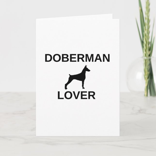 Tarjeta Festiva doberman lover (Anverso)