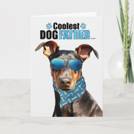 Tarjeta Festiva Doberman Pinscher Dog Coolest Dad Day